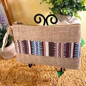 HEMP, adorable wristlet or purse organization, EUC